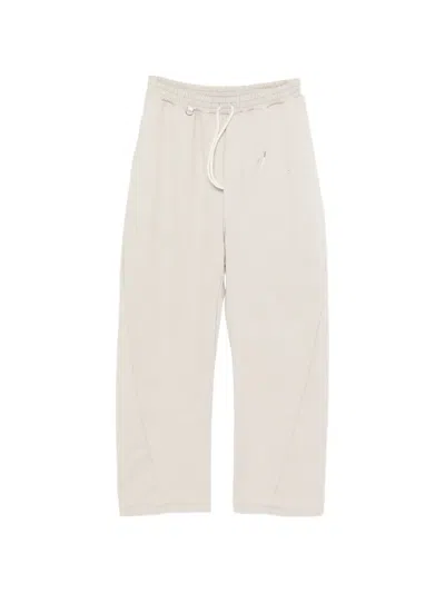 Doublet Drawstring Distressed Track Pants In Gray