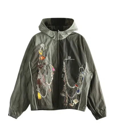 Doublet Embroidered Chain Sports Jacket In Green