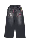 Doublet Embroidered Chain Sweatpants Black In Black