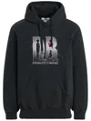 Doublet Db Logo Cotton Hoodie In Black