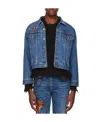 Doublet Blue Embroidered Denim Jacket In Blue