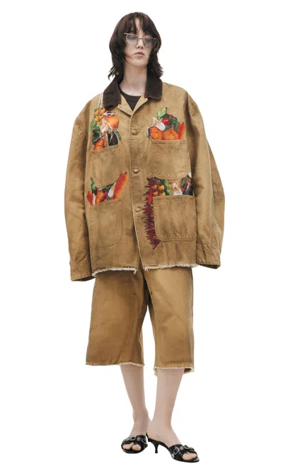 Doublet Embroidered Jacket In Brown