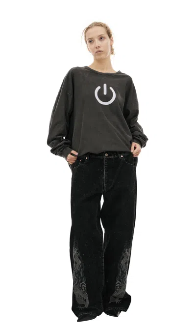Doublet Embroidered Jeans In Black