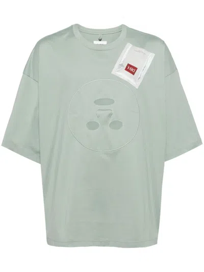 Doublet Facial Mask T-shirt In Green