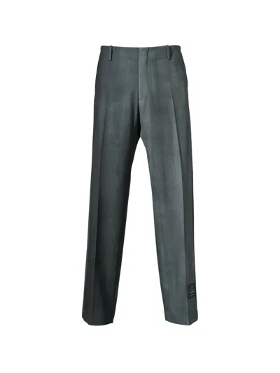 Doublet Faded Spray-dye Tailored Trousers In Grey