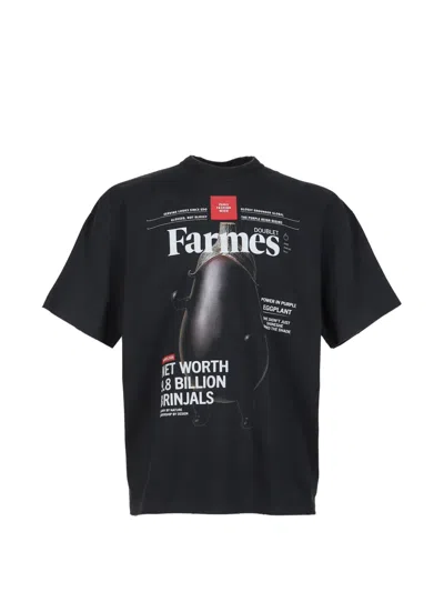 Doublet Farmes Magazine Cover T-shirt In Black