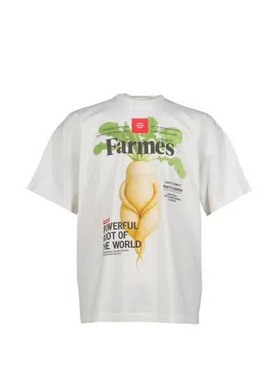 Doublet Farmes Magazine Cover T-shirt In White