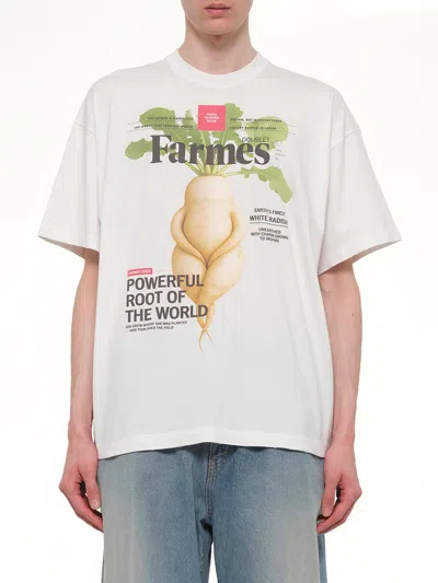 Doublet Farmes Magazine Cover T-shirt In White