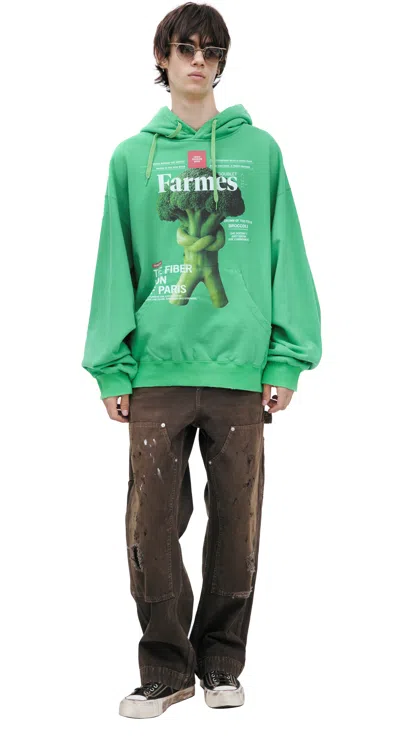 Doublet Farmes Magazine Hoodie In Green