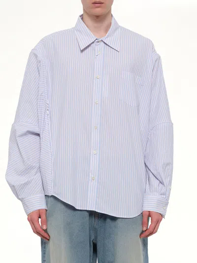 Doublet Filleted Zip Shirt In Blue