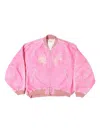 Doublet Flocked Bomber Jacket In Pink