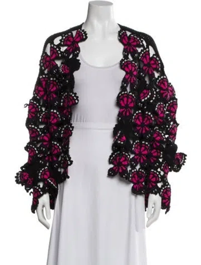 Pre-owned Doublet Floral Print V-neck Sweater In Multi