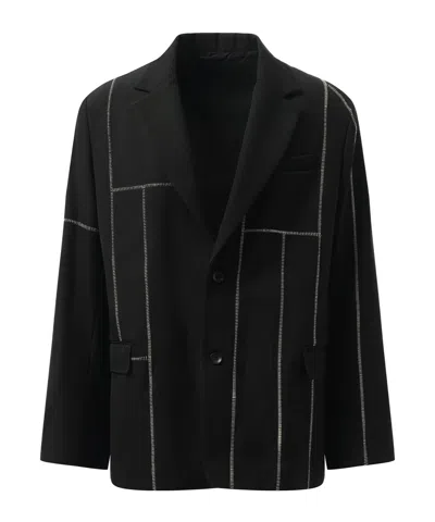 Doublet Frankenstein Cutting Blazer In Black