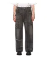 Doublet Frankenstein Cutting Jeans In Black