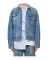 Doublet Blue Frankenstein Cutting Denim Jacket In Blue