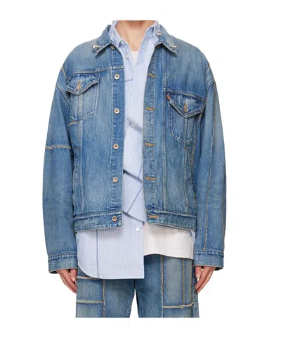 Doublet Frankenstein Tailored Denim Jacket In Blue
