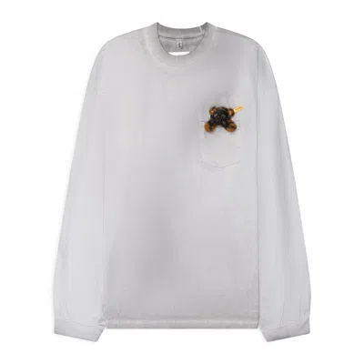 Doublet Gas Mask Bear Long Sleeve T-shirt Grey In Gray