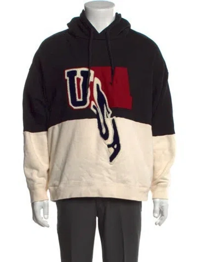 Pre-owned Doublet Graphic Print Crew Neck Pullover In Black