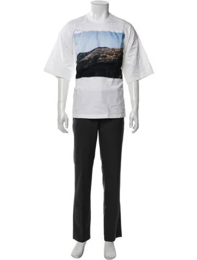 Pre-owned Doublet Graphic Print Crew Neck T-shirt In White