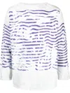 Doublet Mirage Basque Long-sleeve T-shirt In Blue