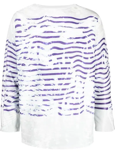 DOUBLET GRAPHIC-PRINT LONG-SLEEVED TOP