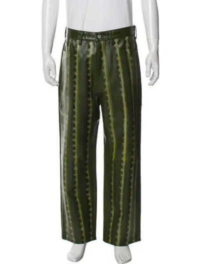 Pre-owned Doublet Graphic Print Pants In Green