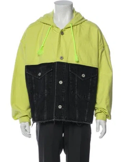 Pre-owned Doublet Graphic Print Windbreaker In Green