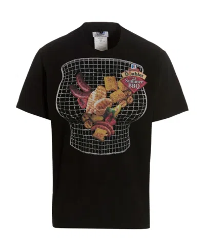 Doublet Graphic-print Cotton T-shirt In Black