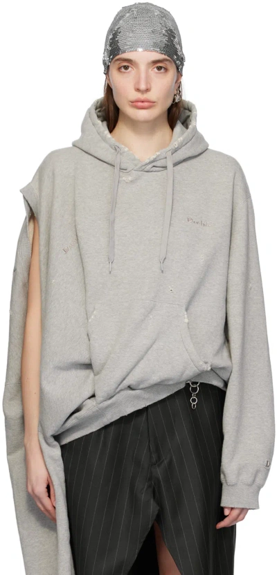Doublet Gray Ai Image Generation Mistake Hoodie In Grey