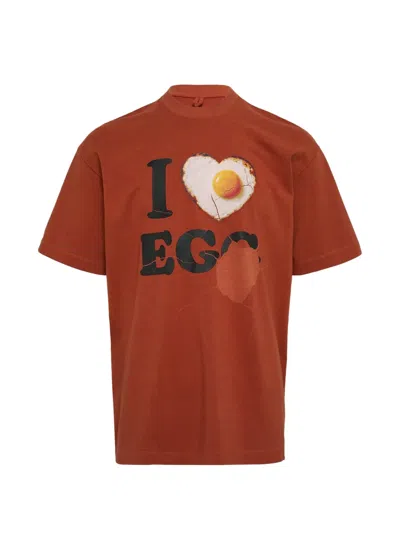 Doublet I Love Egg T-shirt In Brown