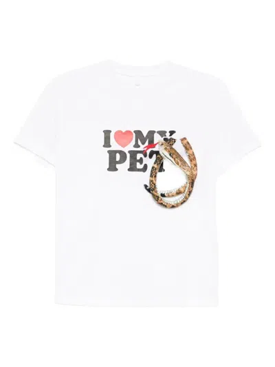 Doublet I Love My Pet T-shirt In White