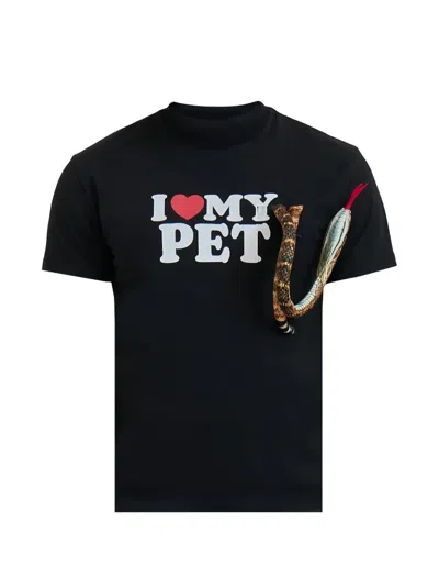 Doublet I Love My Pet T-shirt In Black