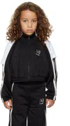 Doublet Kids Black Zip Up Track Jacket In Black