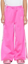 Doublet Kids Pink Zip Track Pants In Pink