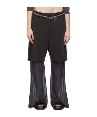 Doublet Layered Sweatpants In Black