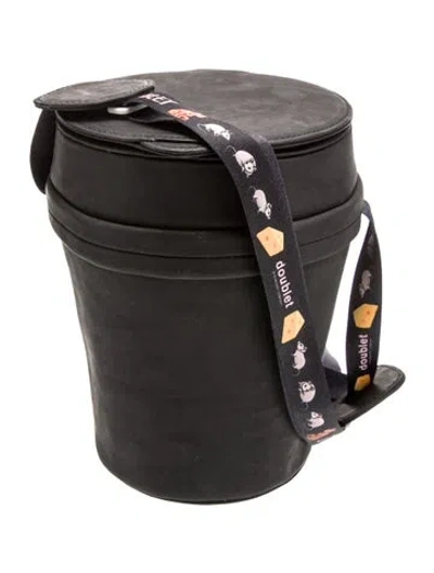 Pre-owned Doublet Leather Bucket Bag 2023 In Black