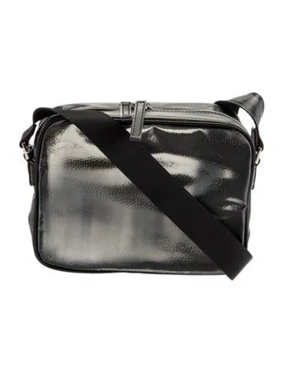 Pre-owned Doublet Leather Trim Pvc Messenger Bag In Black