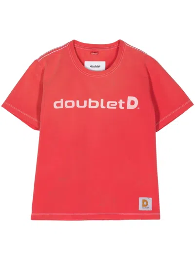 Doublet Logo-print Crew-neck T-shirt In Red