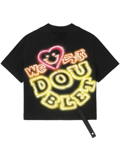 Doublet Logo-print T-shirt In Black