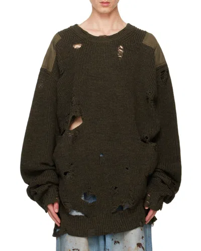 Doublet Long-sleeved Spliced Sweater