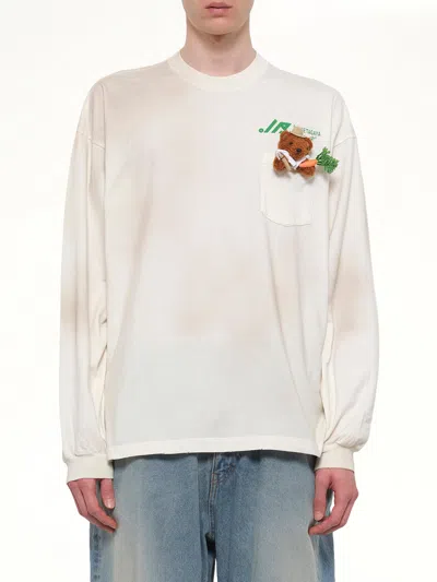 Doublet L/s T-shirt With My Workwear Bear In White
