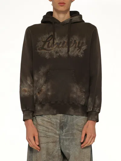 Doublet Luxuary Mud Paint Hoodie In Brown