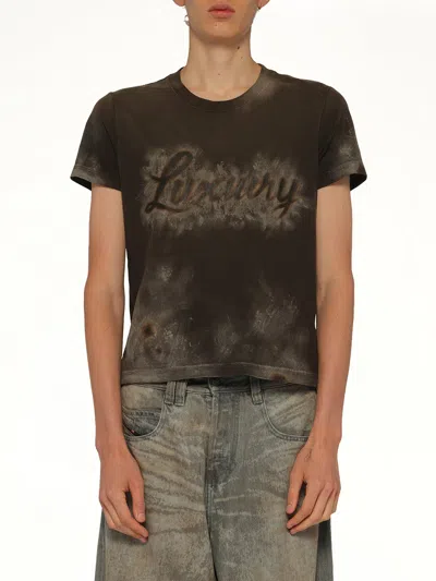 Doublet Luxuary Mud Paint T-shirt In Brown