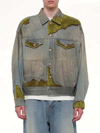 Doublet Moss-grown Denim Jacket In Blue