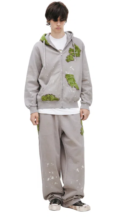 Doublet Moss-grown Embroidery Hoodie In Gray