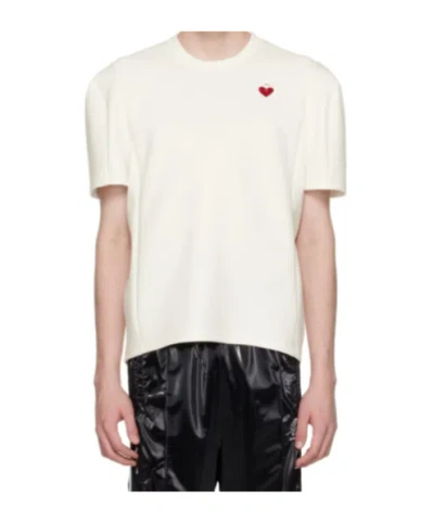 Doublet Motif-embroidered Jersey T-shirt In White