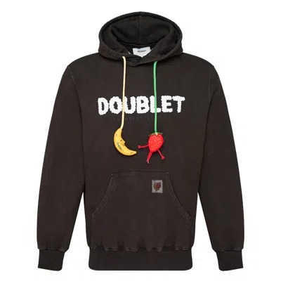 Doublet Mud-dyed Hoodie With Shfu In Brown