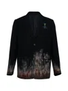 Doublet Mud-printed Blazer In Black