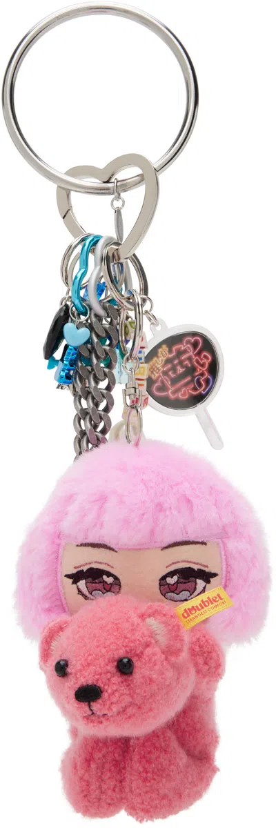 Doublet Multicolor 'oshi-nui' Keychain In Pink