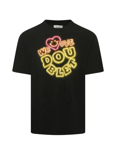 Doublet Neon-paint T-shirt In Black